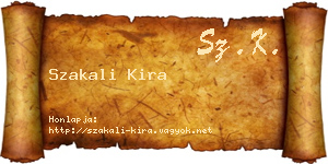 Szakali Kira névjegykártya
